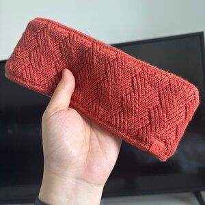 Lululemon Chevron Knit Ear Warmer Canyon Orange red